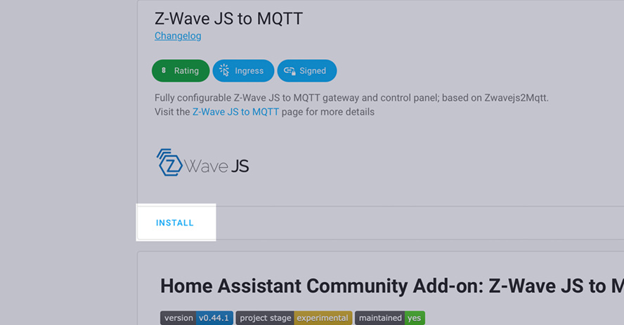 Install Z-Wave JS with MQTT setup in Home Assistant OS